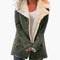Elegant Women's Button-Up Jacket with Wide Collar and Pockets for Winter 3