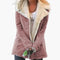 Elegant Women's Button-Up Jacket with Wide Collar and Pockets for Winter 5