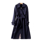 Elegant Women's Double-Breasted Trench Coat with Belt 2