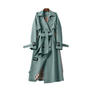 Elegant Women's Double-Breasted Trench Coat with Belt 4