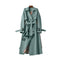 Elegant Women's Double-Breasted Trench Coat with Belt 4