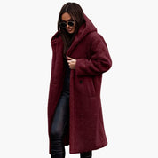 Elegant Women's Hooded Coat - Stylish Winter Coat for Women with Button Closure and Side Pockets 10