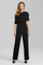 Elegant Women's Jumpsuit with Asymmetric Neckline and Wide Leg Trousers 0