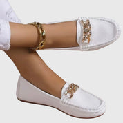 Elegant Women's Leather Loafers - Black or Brown Options for All-Day Comfort 0