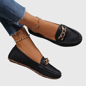 Elegant Women's Leather Loafers - Black or Brown Options for All-Day Comfort 3