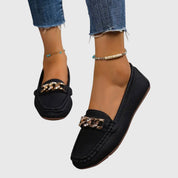 Elegant Women's Leather Loafers - Black or Brown Options for All-Day Comfort 6