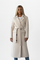 Elegant Women's Long Coat with Belt and Double-Breasted Front 0