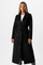 Elegant Women's Long Coat with Belt and Double-Breasted Front 7