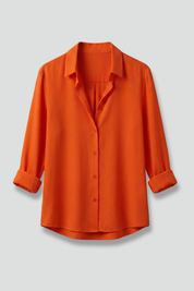 Elegant Women’s Long Sleeve Blouse with Turn-Down Collar 1