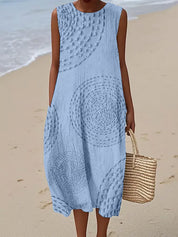 Elegant Women's Maxi Dress - Sleeveless Textured Design for Summer & Formal Events 2