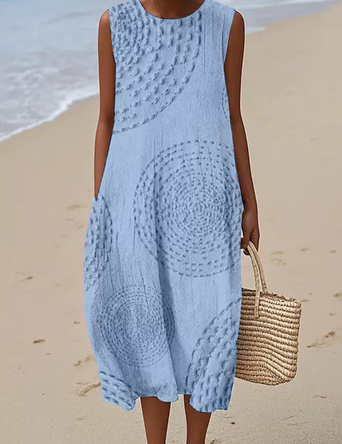 Elegant Women's Maxi Dress - Sleeveless Textured Design for Summer & Formal Events 2