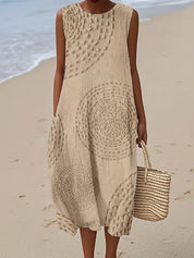 Elegant Women's Maxi Dress - Sleeveless Textured Design for Summer & Formal Events 4