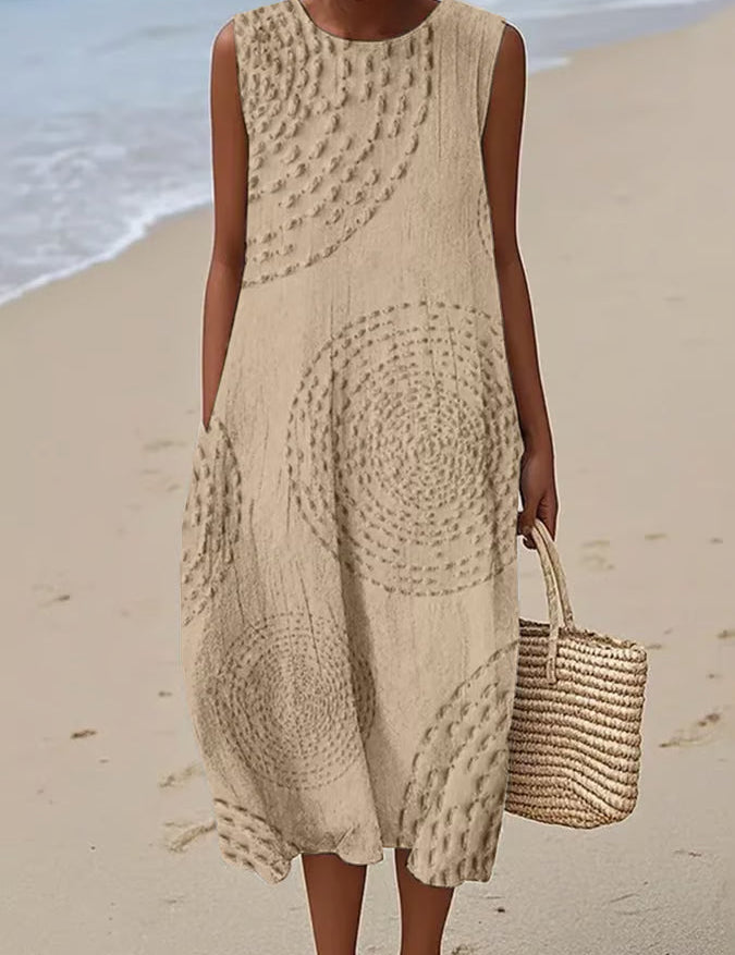 Elegant Women's Maxi Dress - Sleeveless Textured Design for Summer & Formal Events 4