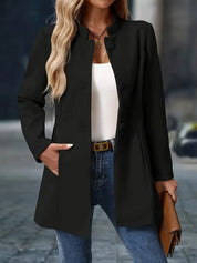 Elegant Women's Mid-Length Overcoat Jacket for All Seasons 5