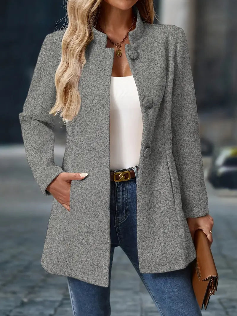 Elegant Women's Mid-Length Overcoat Jacket for All Seasons 7
