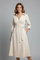 Elegant Women’s Midi Dress with V-Neck and Long Sleeves for Summer 7