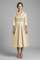 Elegant Women’s Midi Dress with Wrap Neckline and Pleated Skirt 6