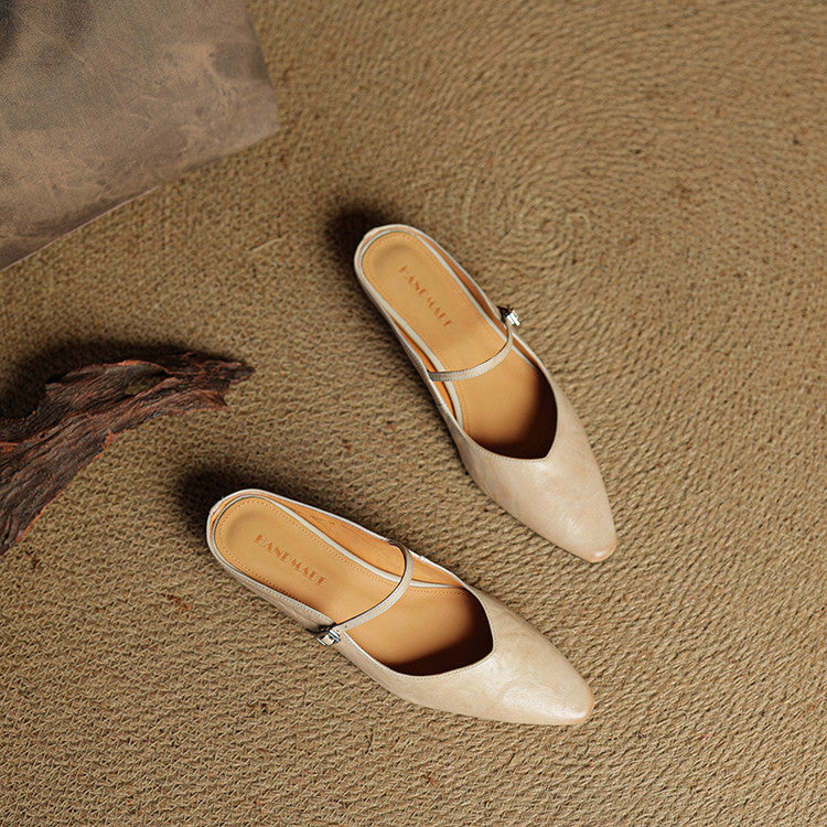 Elegant Women's Mules - Comfortable Leather Slip-On Shoes for Effortless Style 4