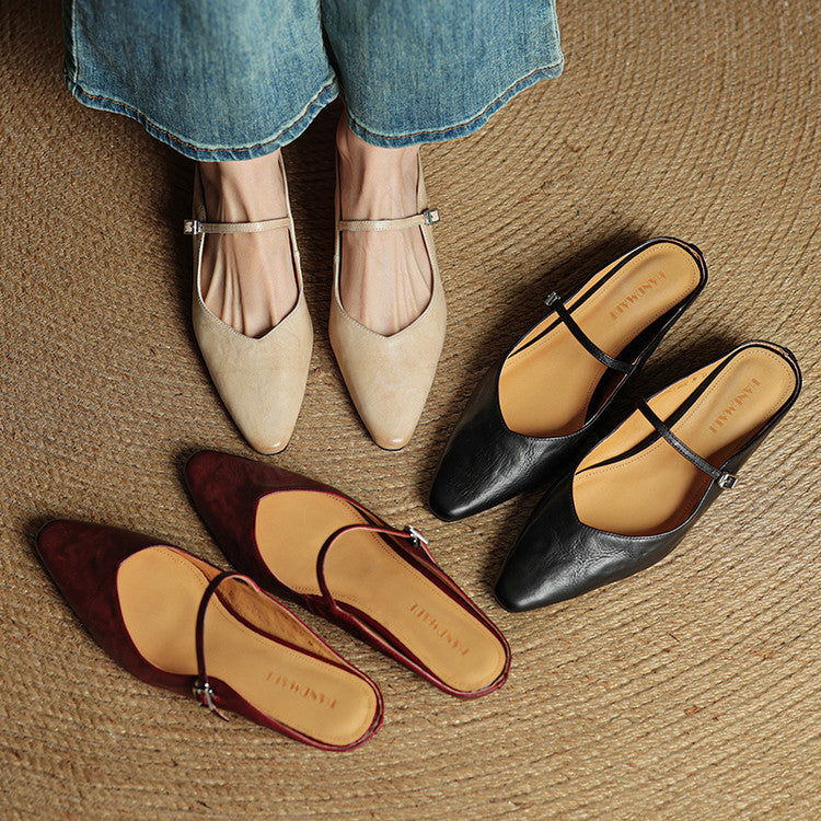 Elegant Women's Mules - Comfortable Leather Slip-On Shoes for Effortless Style 6