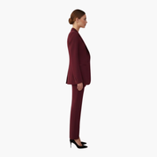 Elegant Women's Suit - Three-Piece Pant Suit with Notched Blazer and Straight-Leg Trousers for Office and Casual Wear 2
