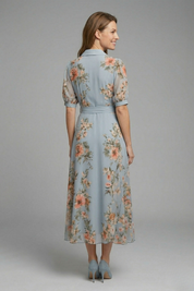Elegant Women’s V-Neck Wrap Dress with Waist Tie for Summer 3