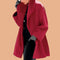 Elegant oversize women's winter coat with a wide collar 1