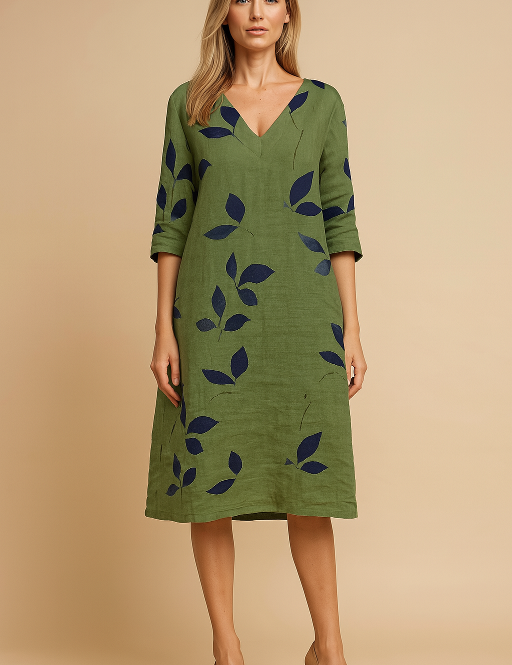 Eliza | Summer Dress with Leaf Pattern 0