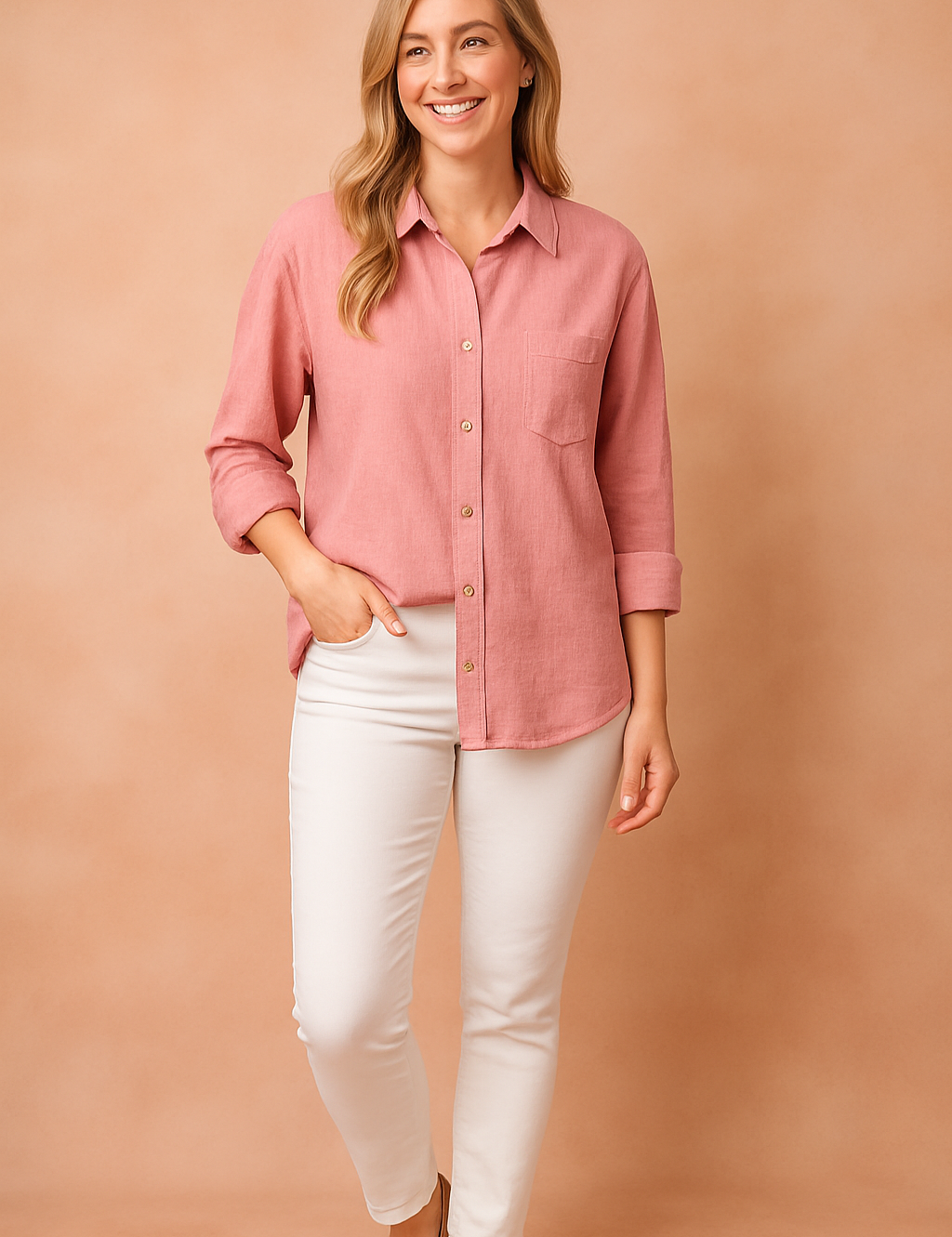 Ellie | Loose-fitting shirt blouse with pocket 6