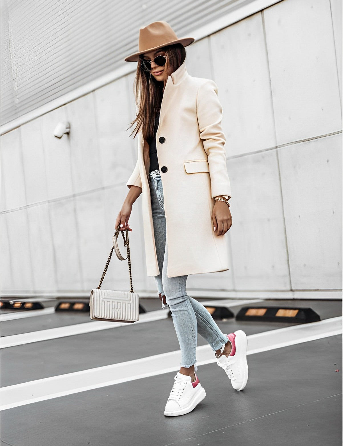 Elysiav | Women's Long Trench Coat | Comfortable 3