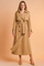 Emilia | Long trench coat with belt and buckles 4