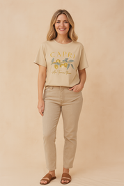 Eveleen | Capri Lemon Print T-Shirt 1