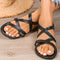 Evelyn | Women's Cross-Strap Flat Comfort Sandals Open Toe Slip-On 4