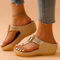 Ewa | Stylish wedge sandals with a decorative buckle 2