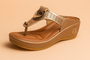 Ewa | Stylish wedge sandals with a decorative buckle 5