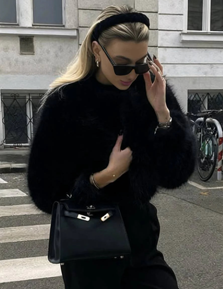 Women's Winter Coat Faux Fur Elegant Warmth