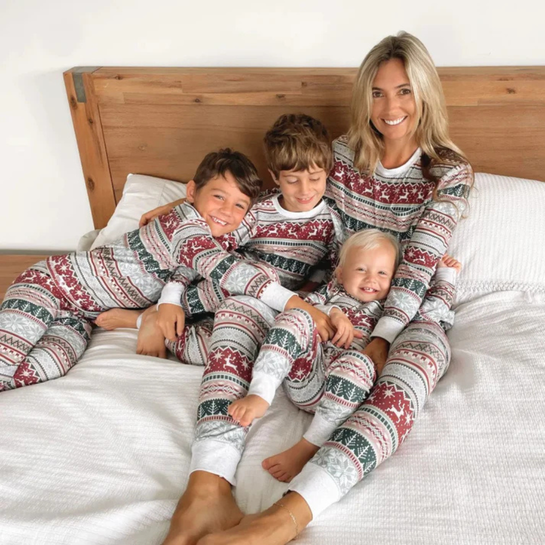 Family Christmas Pajama Set Comfortable Soft Fabric All Ages 0