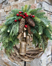 Farmhouse Christmas Wreath, Boho Wreath, Holiday Wreath 3
