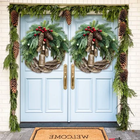 Farmhouse Christmas Wreath, Boho Wreath, Holiday Wreath 4