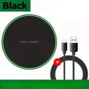 Fast wireless charger - 15W induction charging pad for iPhone and Android devices, elegant design, wireless convenience 2