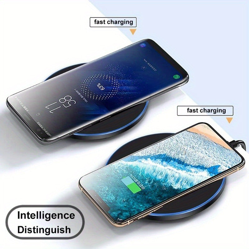 Fast wireless charger - 15W induction charging pad for iPhone and Android devices, elegant design, wireless convenience 4