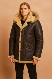 Filip | Men's luxurious winter hoodie with a distinctive shape 0
