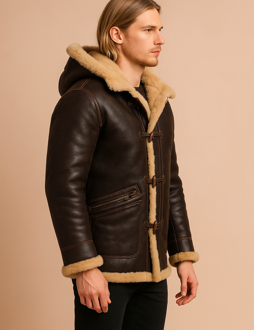 Filip | Men's luxurious winter hoodie with a distinctive shape 1