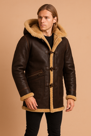 Filip | Men's luxurious winter hoodie with a distinctive shape 2