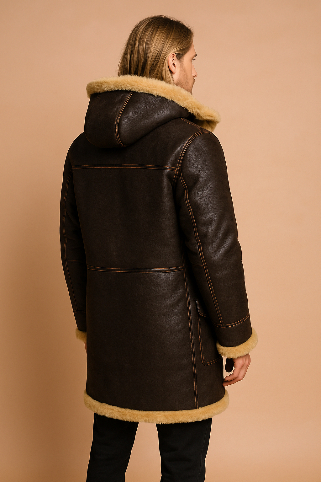 Filip | Men's luxurious winter hoodie with a distinctive shape 3