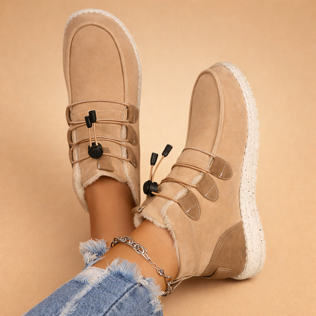 Magda | Women’s Cozy Fleece-Lined Sneaker Boots with Comfortable Rubber Sole
