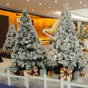 Flocking artificial snow scene Christmas decoration tree 2