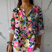 Floral Print Womens Blouse - Elegant Summer Tops for Women, Chic and Comfortable Design 5