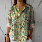 Floral Print Womens Blouse - Elegant Summer Tops for Women, Chic and Comfortable Design 6
