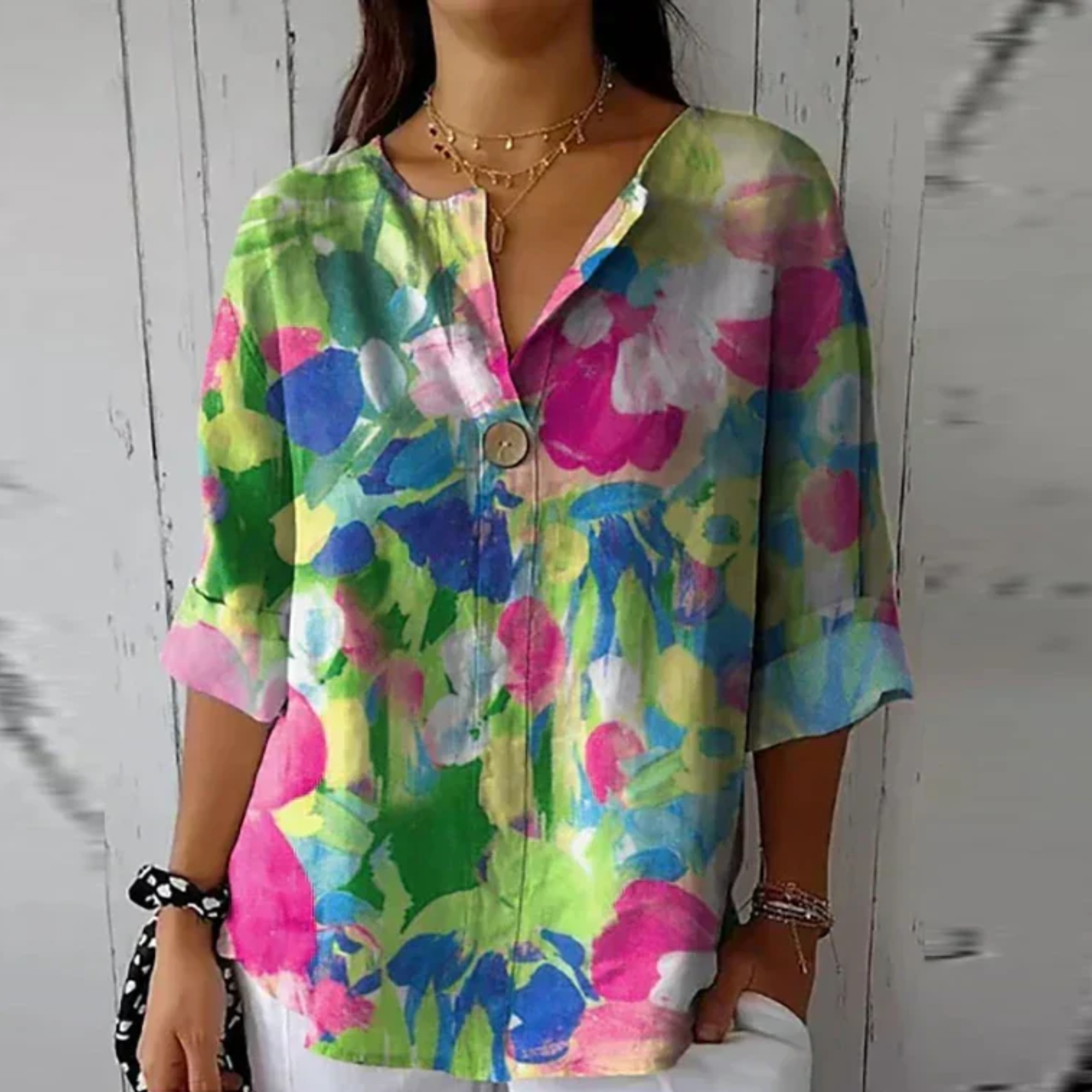 Floral Print Womens Blouse - Elegant Summer Tops for Women, Chic and Comfortable Design 7