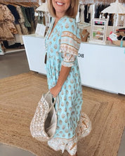 Floral V-Neck Maxi Dress for Women - Elegant Summer Dresses for Every Occasion 5